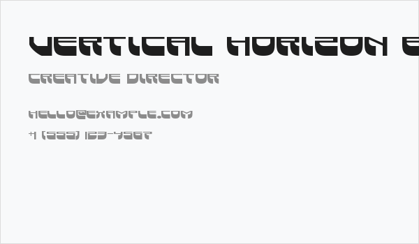 Vertical Horizon Expanded Business Card