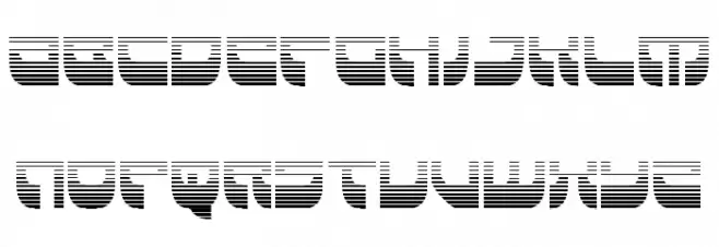 Vertical Horizon Gradient फ़ॉन्ट अपरकेस