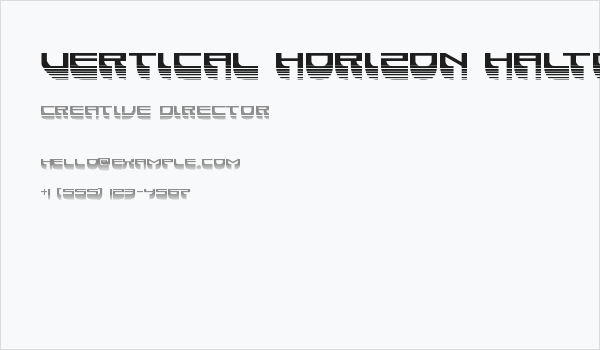 Vertical Horizon Haltone Business Card