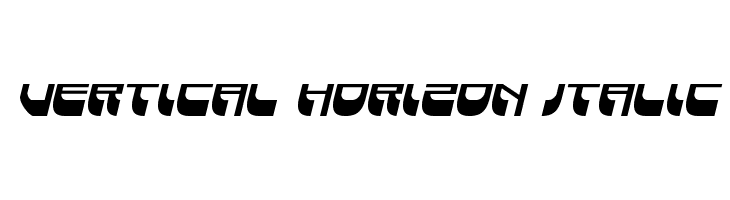 Vertical Horizon Italic  フリーフォントのダウンロード