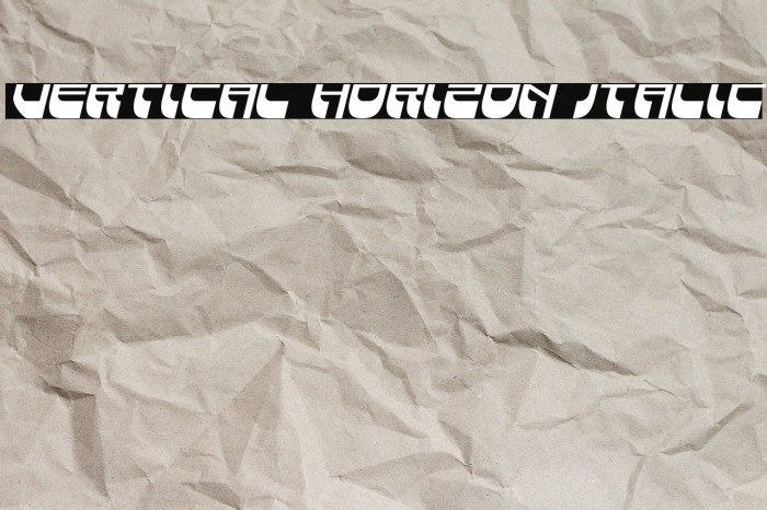 Vertical Horizon Italic Example 2