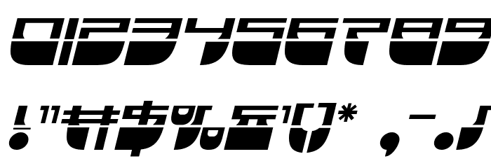 Vertical Horizon Laser Italic Font OTHER CHARS