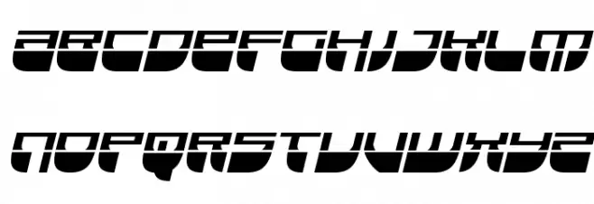 Vertical Horizon Laser Italic Fonte MAIÚSCULAS