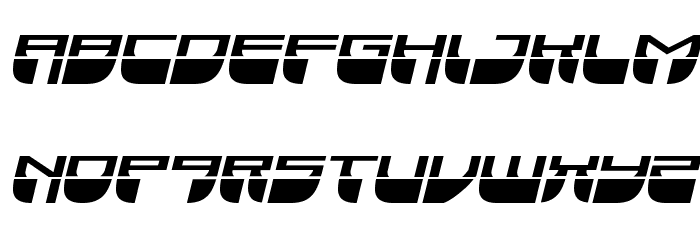 Vertical Horizon Laser Italic Font LOWERCASE