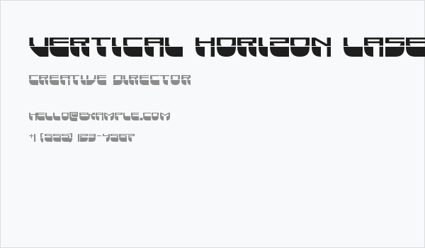 Vertical Horizon Laser Business Card