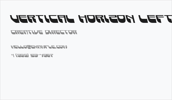Vertical Horizon Leftalic Business Card