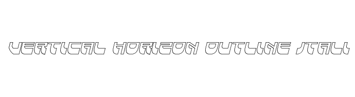 Vertical Horizon Outline Itali  フリーフォントのダウンロード