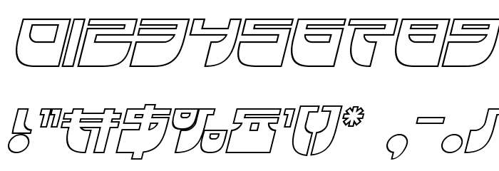 Vertical Horizon Outline Itali Font OTHER CHARS