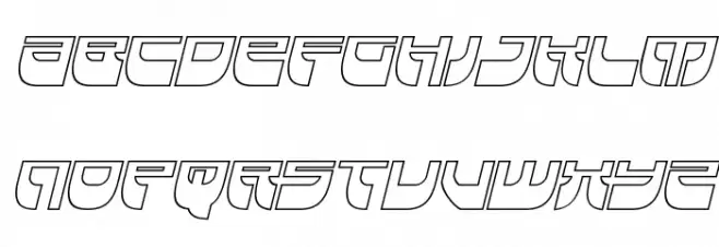 Vertical Horizon Outline Itali Schriftart Groß