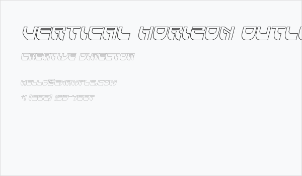 Vertical Horizon Outline Itali Business Card