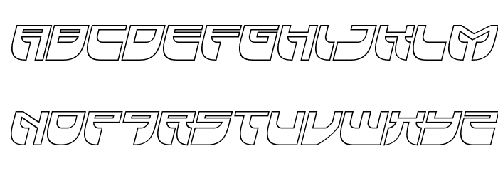 Vertical Horizon Outline Itali Font LOWERCASE