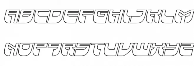 Vertical Horizon Outline Itali フォント 小文字