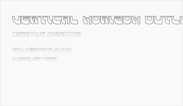 Vertical Horizon Outline Business Card
