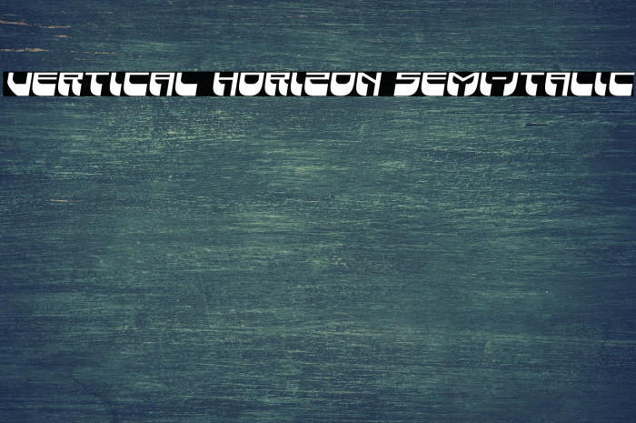 Vertical Horizon Semi-Italic Example 1