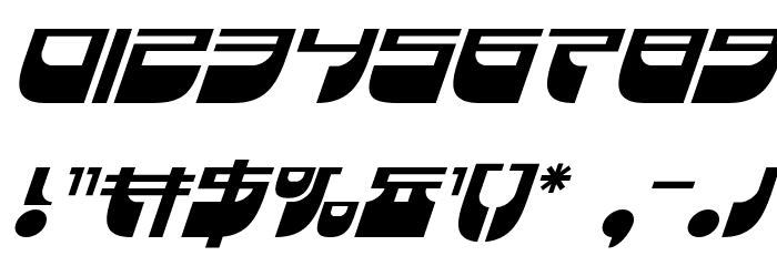 Vertical Horizon Super-Italic Font OTHER CHARS