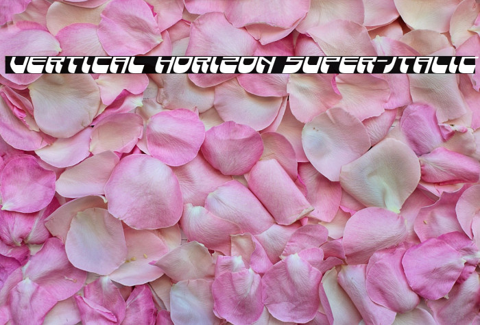 Vertical Horizon Super-Italic Example 1