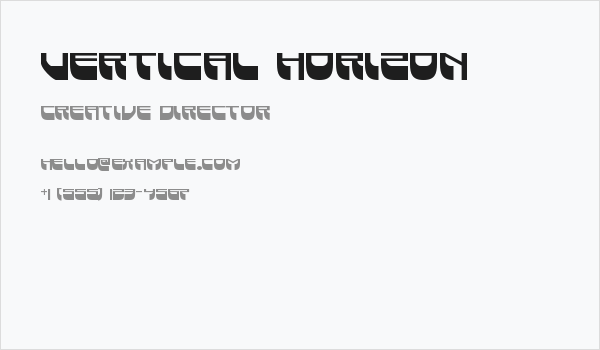 Vertical Horizon Business Card