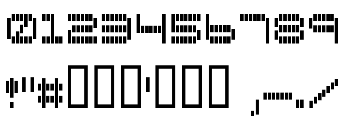 Vertical Tuning Font OTHER CHARS