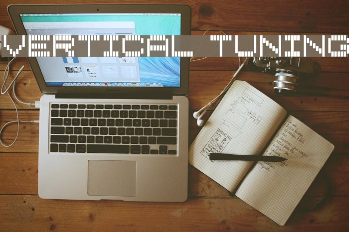 Vertical Tuning Font examples