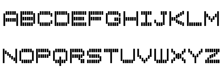 Vertical Tuning Font LOWERCASE