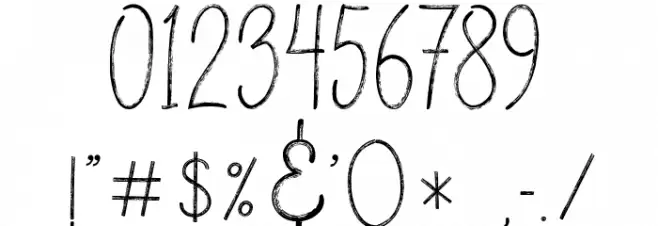 VerticalBrushyFree Font OTHER CHARS