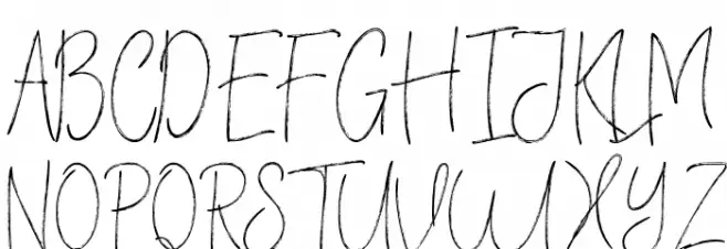 VerticalBrushyFree フォント 大文字
