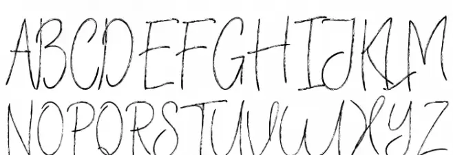 VerticalBrushyFree 字体 大写