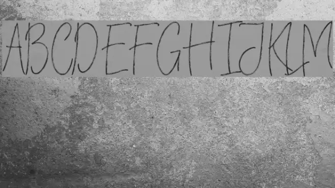 VerticalBrushyFree Font examples