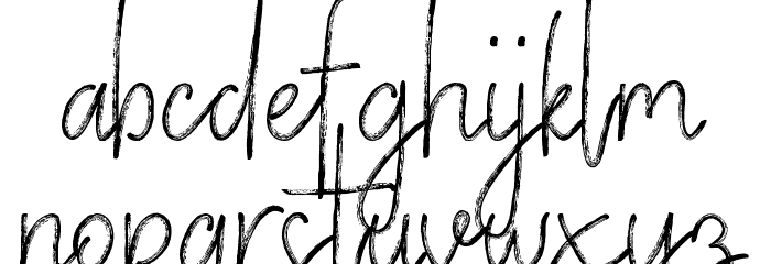 VerticalBrushyFree Font LOWERCASE