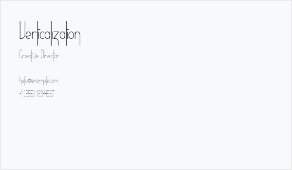 Verticalization Business Card