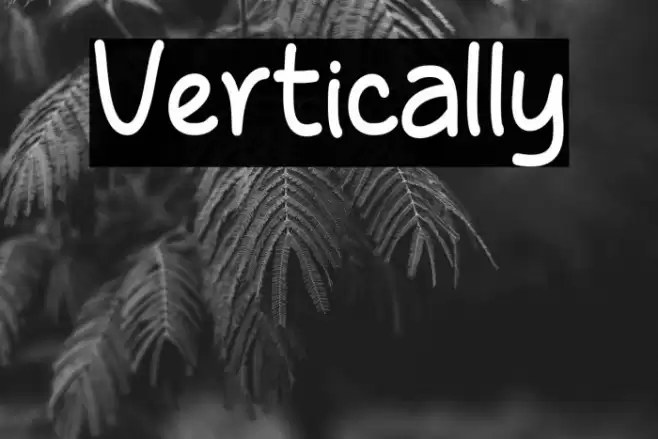 Vertically Font examples