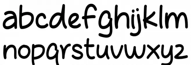 Vertically Font LOWERCASE