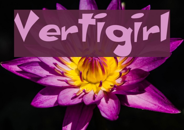 Vertigirl Font examples