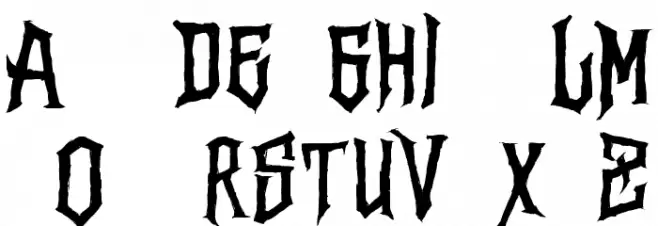 Vertigo Death - Demo Font OTHER CHARS