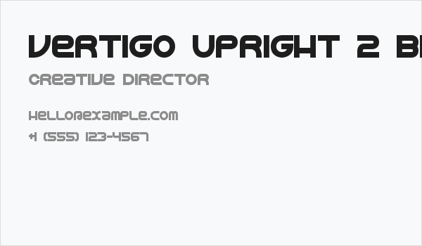 Vertigo Upright 2 BRK Business Card