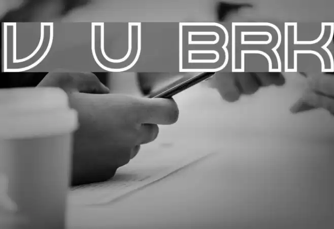 Vertigo Upright BRK Font examples