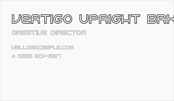 Vertigo Upright BRK Business Card