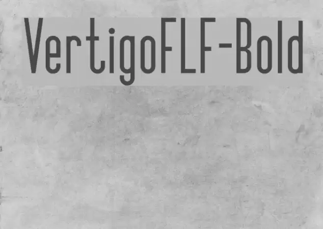 VertigoFLF-Bold Font examples