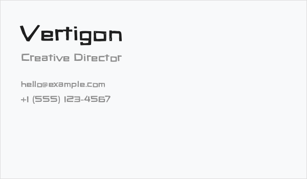 Vertigon Business Card