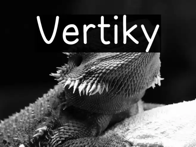 Vertiky Font examples