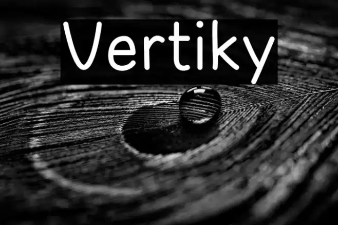Vertiky Font examples