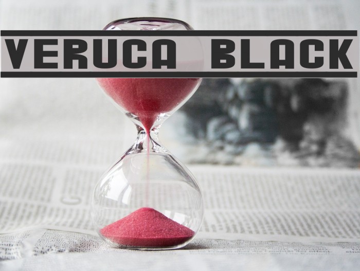 Veruca Black Шрифта examples