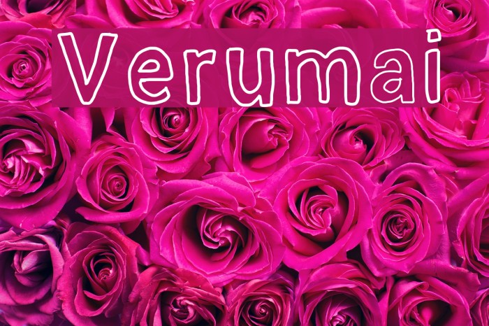 Verumai Font examples
