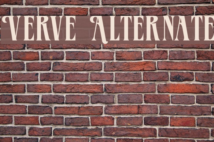 Verve Alternate Font examples