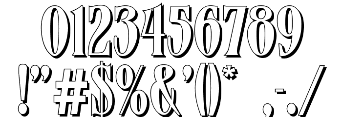 Verve Shadow Font OTHER CHARS