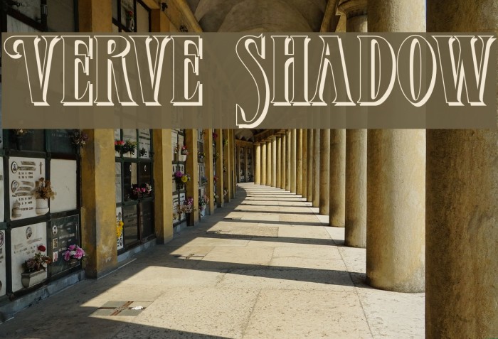 Verve Shadow Font examples