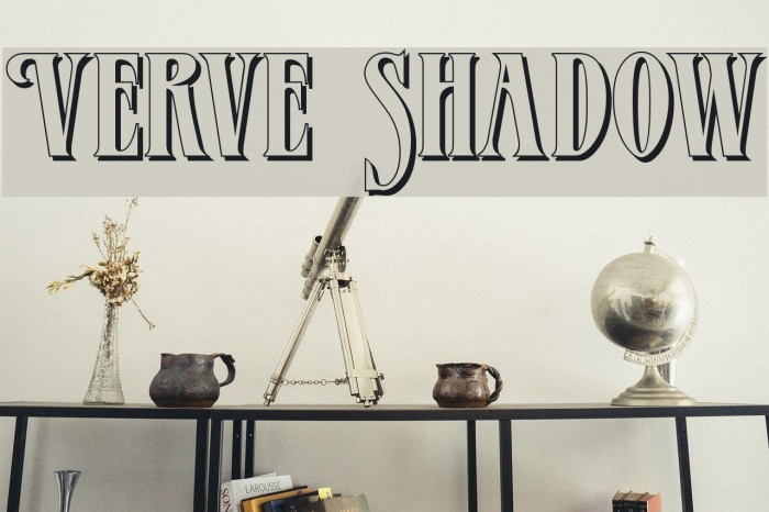 Verve Shadow Font examples