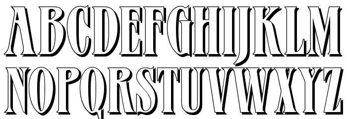 Verve Shadow Font LOWERCASE