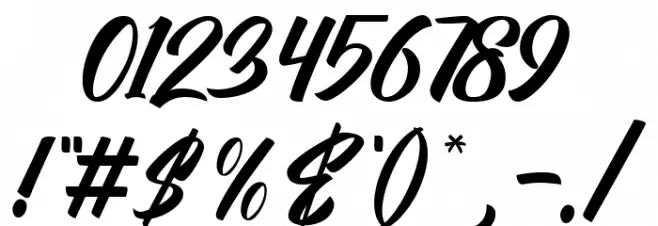 Vervelle Script Font OTHER CHARS