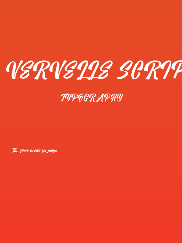 Vervelle Script Poster